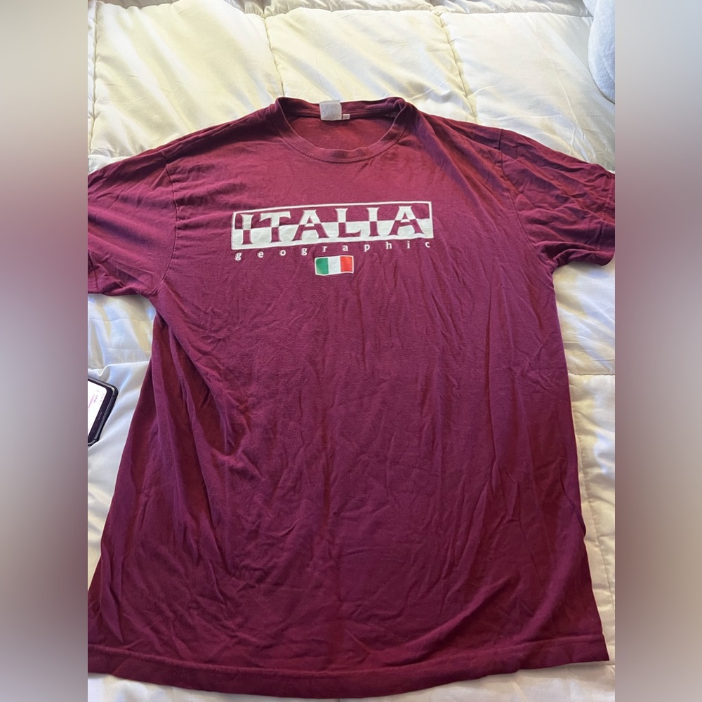Italia T-shirt, extra large burgundy XL